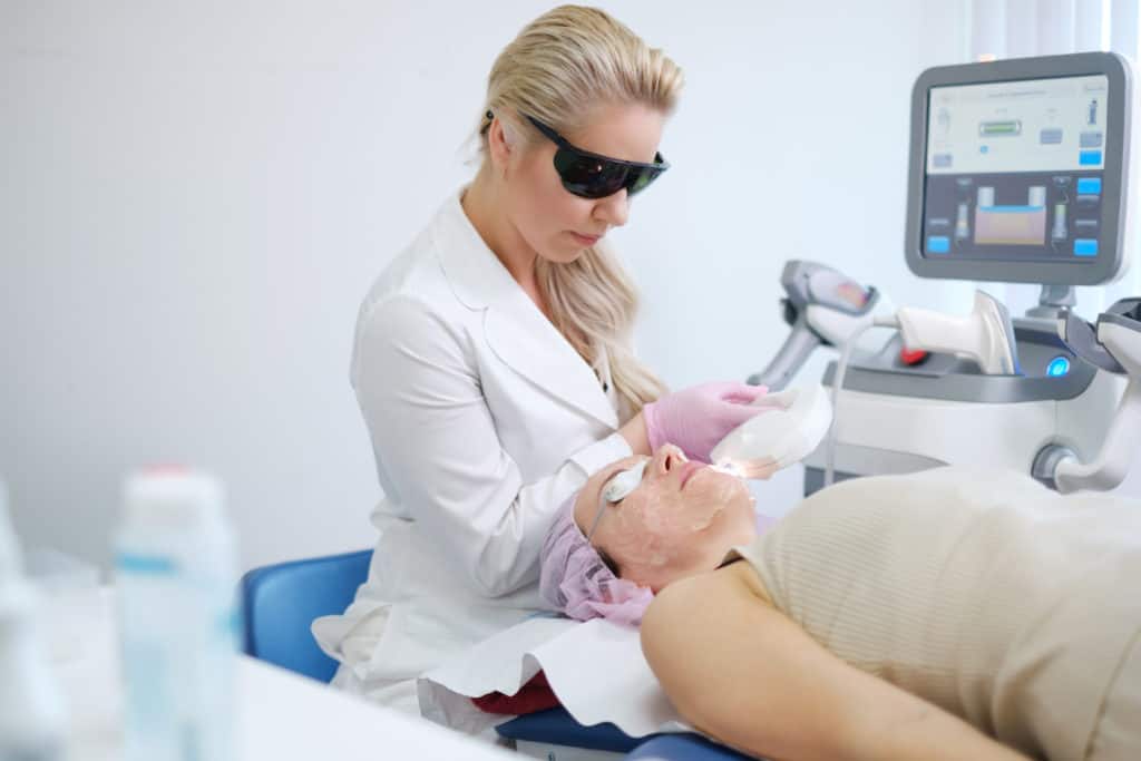 Woman Getting Thermoclear Treatment | Vibe Aesthetics in Hood River, OR